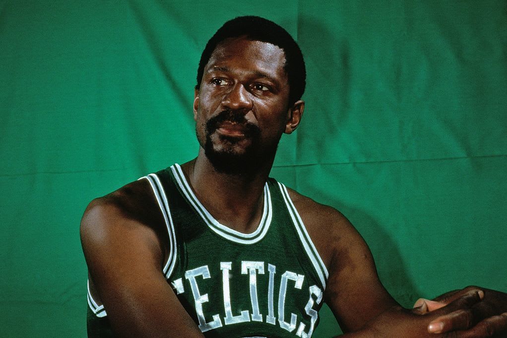 6 BILL RUSSELL Boston Celtics NBA Center Green Throwback Jersey