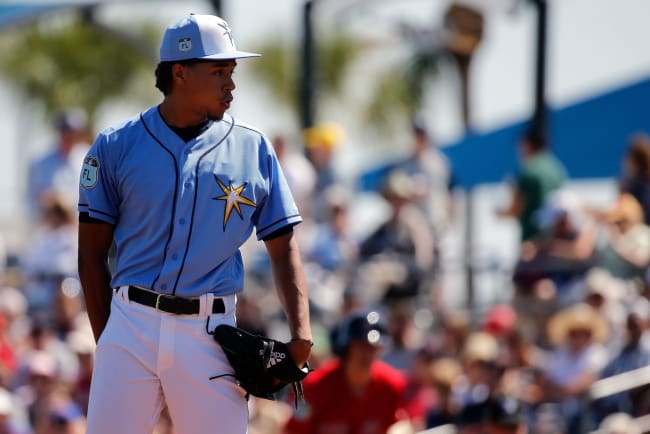 TAMPA BAY RAYS CHRIS ARCHER 2018 SPRING TRAINING JERSEY