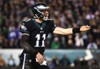 Carson wentz top black eagles jersey