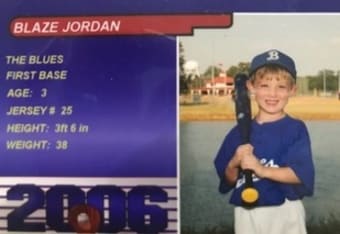 First look at Blaze Jordan hitting HR in Red Sox uniform
