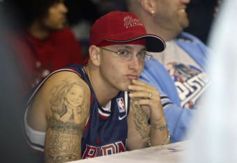 Eminem welcomed the Detroit Pistons back to Detroit (and Kid Rock got booed)