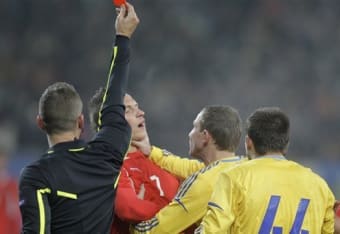 Referee Football Red And Yellow Cards In Case 