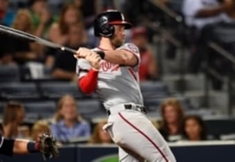 Bryce Harper grounds out sharply, shortstop Elvis Andrus to first baseman Joey  Gallo., 06/11/2017