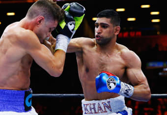 Saul Canelo Alvarez V Amir Khan Boxing Print 8x10 WBC WBA IBF WBO Boxers 