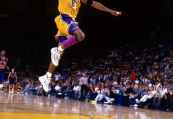 NBA 1999 Kobe Bryant Los Angeles Lakers Slam Dunk Color 8 X 10 Photo