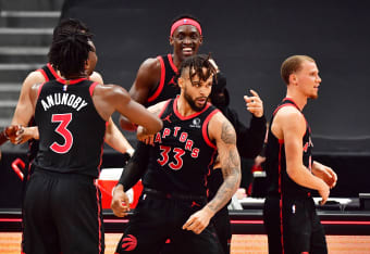 Pascal Siakam Toronto Raptors Nike 2019 NBA Finals Bound Name & Number  T-Shirt - White