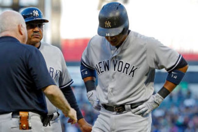Yankees' Starlin Castro gets precautionary day off after hurting