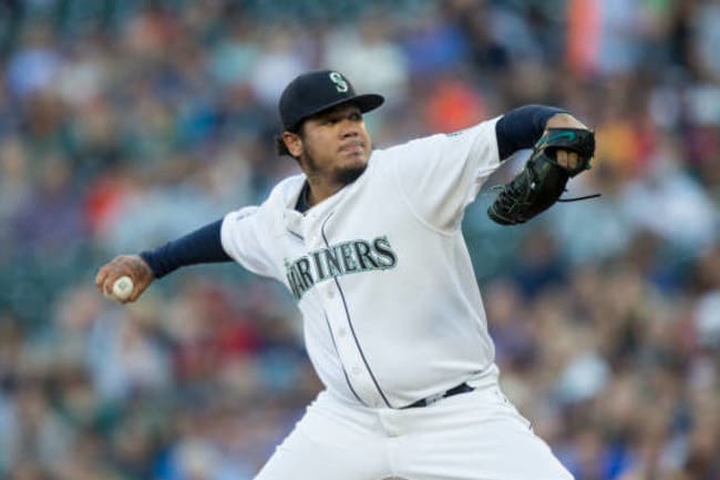 King Felix Returns to Throw First Pitch 