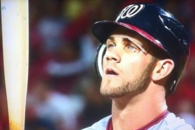 Washington Nationals' Bryce Harper: Still Baseball Cyborg, No More Eyeblack  Oozing. - Federal Baseball