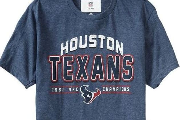 Old Navy Sells Inaccurate Houston Texans 1961 AFC Champion T-Shirts, News,  Scores, Highlights, Stats, and Rumors