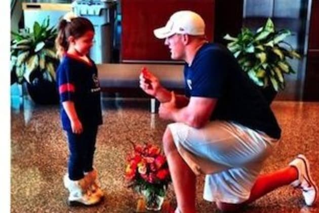 Houston Texans J.J. Watt Proposes to Little Girl in Cutest
