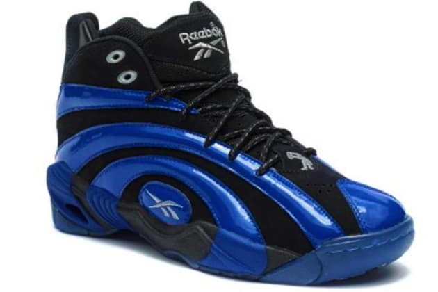 shaq shoes blue and white
