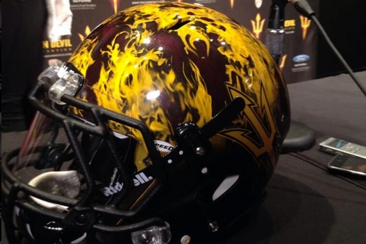 Arizona State Unveils Flame Helmet for 