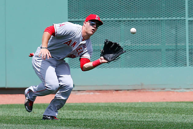 Mike Trout 2012 catching