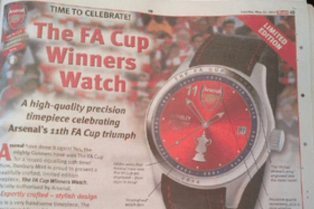 Arsenal limited edition watch discount