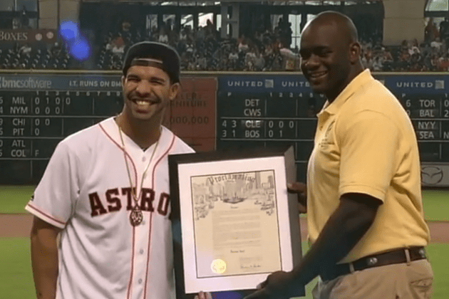 Drake Kicks Off Houston Appreciation Weekend at Astros Game