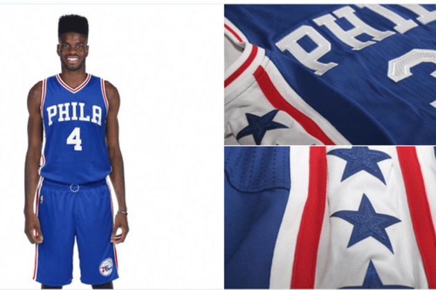 blue sixers jersey design