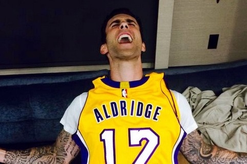 Adam levine lakers jersey Outlet