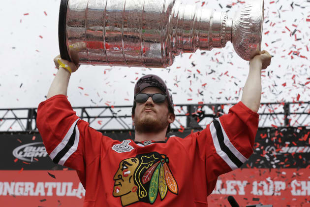 Andrew Shaw's stitches from Stanley Cup celebration sell for