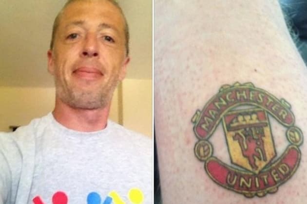 Manchester City Fan Gets United Tattoo After Raising £10,000 for Son |  News, Scores, Highlights, Stats, and Rumors | Bleacher Report
