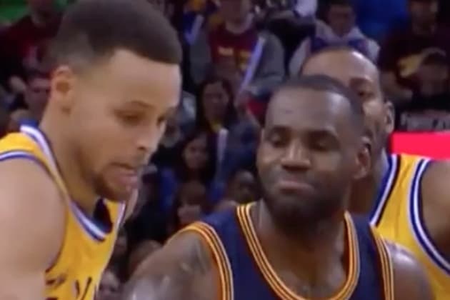 LeBron James' Priceless Reaction After Stephen Curry Received His