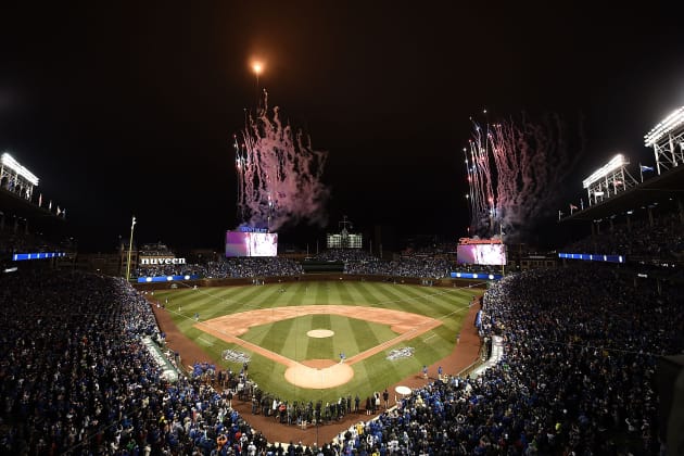 Chicago Cubs: Championship banner raised at Wrigley Field - Sports  Illustrated