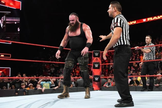 Braun Strowman drives Kane through the ring: photos