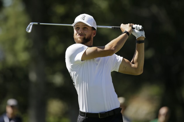 Stephen Curry celebrates Breonna Taylor with shoes at golf tournament