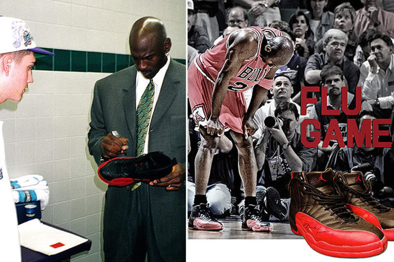 Autographed 'Flu Game' Shoes 
