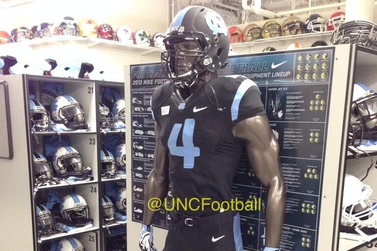unc black football uniforms