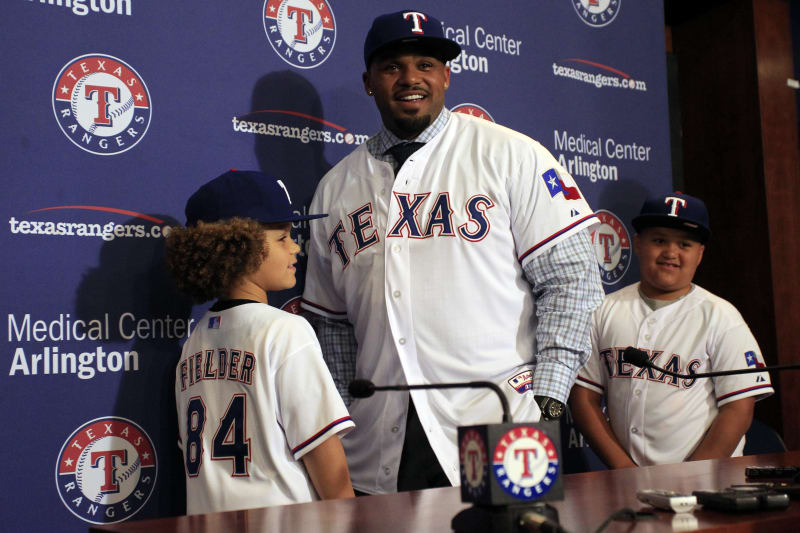 Texas Rangers Prince Fielder White Replica Women's Home Player Jersey  S,M,L,XL,XXL,XXXL,XXXXL