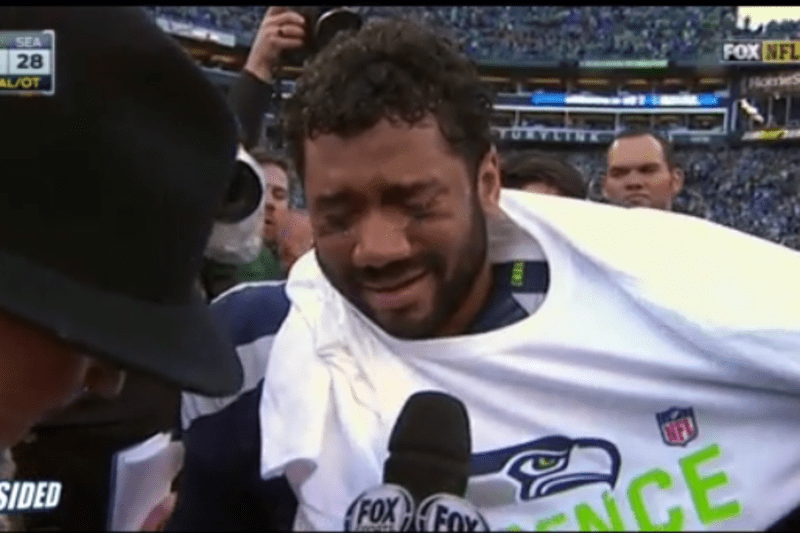 Russell Wilson Cries Michael Bennett Rides Police Bike After Seahawks Win Bleacher Report Latest News Videos And Highlights