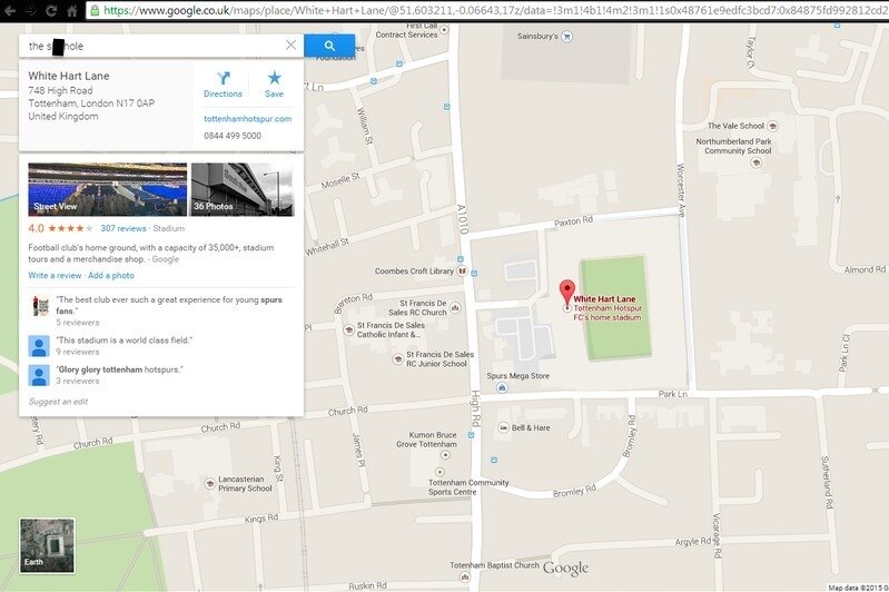 pre derby google maps lists white hart