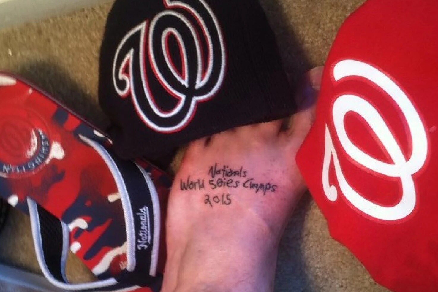 Nationals Fan Decides To Do Something Dumb Gets World Series Champs Tattoo Bleacher Report Latest News Videos And Highlights