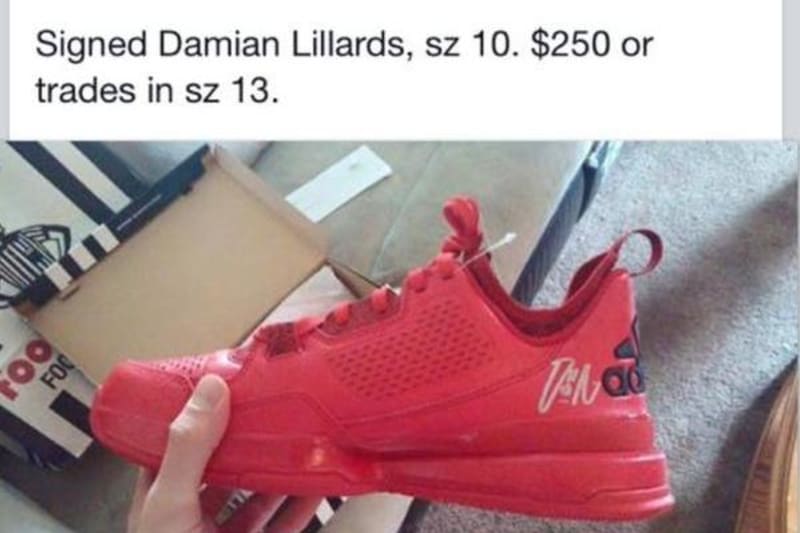damian lillard red shoes