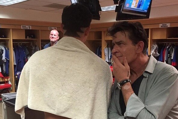 Charlie Sheen Approves Of Rangers P Derek Holland S Wild Thing Haircut Bleacher Report Latest News Videos And Highlights