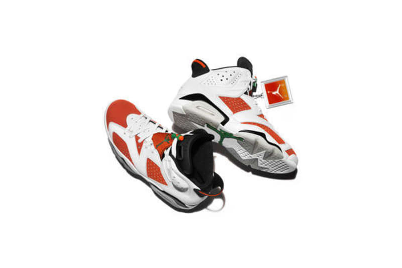 white and orange jordan 6