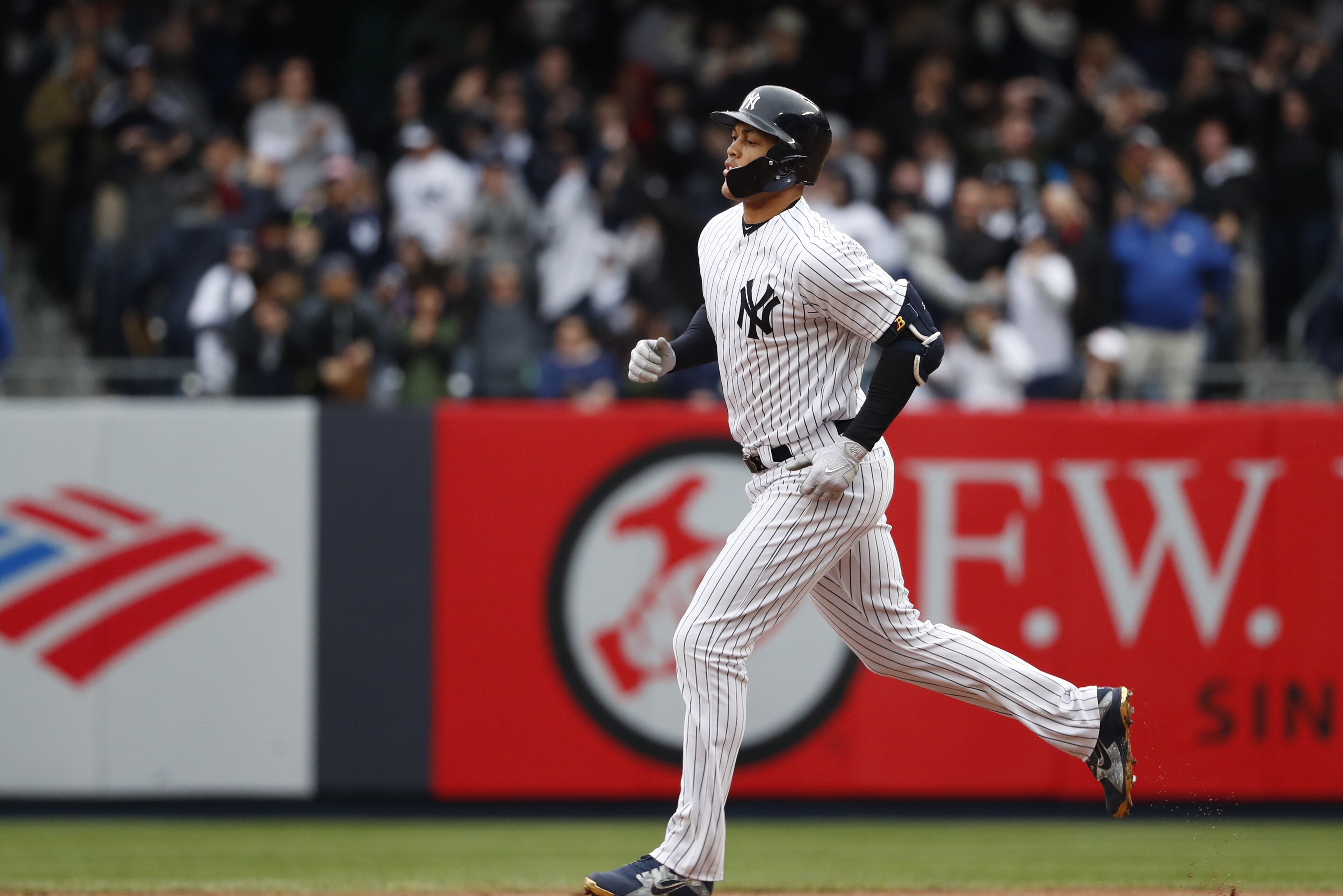 Giancarlo Stanton Crushes 1st Home Run At Yankee Stadium Bleacher Report Latest News Videos And Highlights