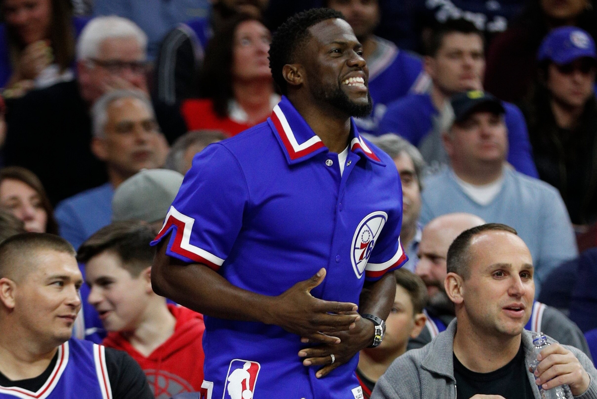 Joel Embiid Lifts Kevin Hart Over His Head Celebrating 76ers Win Vs Heat Bleacher Report Latest News Videos And Highlights Kevin hart tickets are on sale now at stubhub. joel embiid lifts kevin hart over his