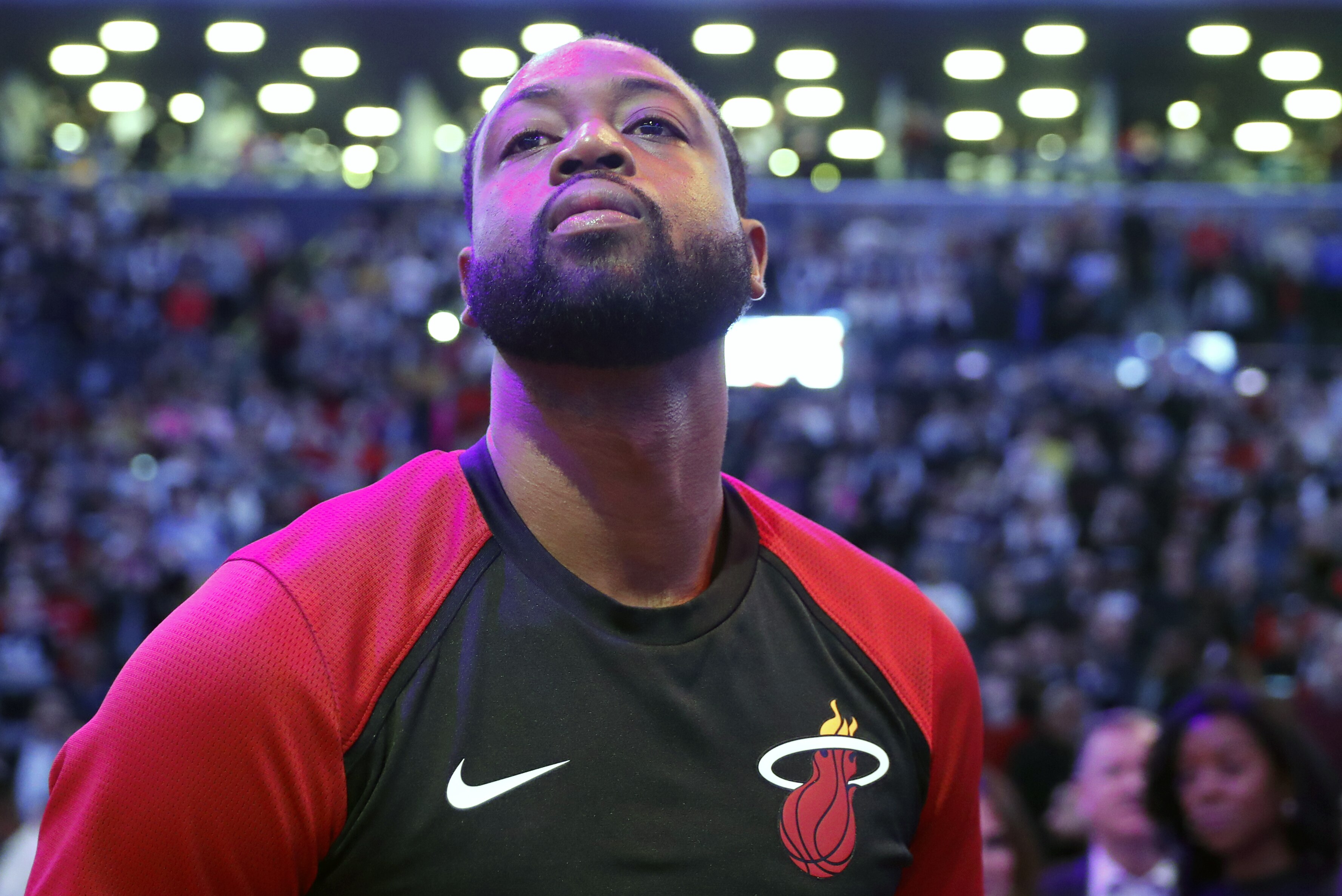 dwyane wade purple shirt game