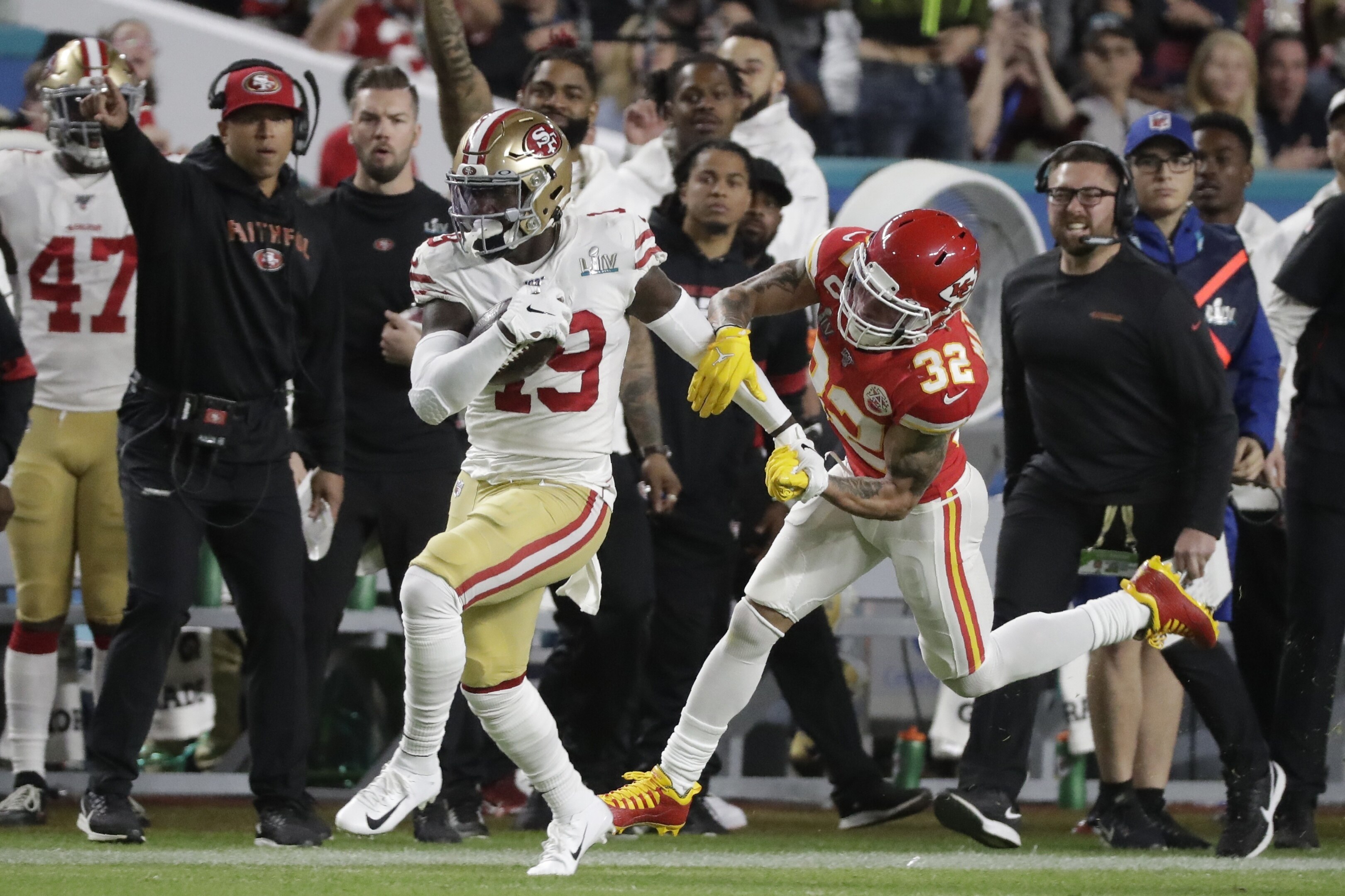 49ers Deebo Samuel Sets Super Bowl Record For Most Rushing Yards By Wr Bleacher Report Latest News Videos And Highlights