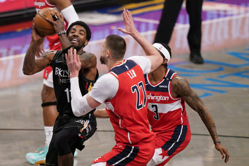 Kyrie playing for the Nets against the Wizards