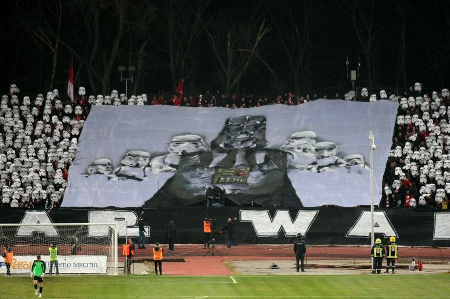cska sofia fans unveil star wars tifo