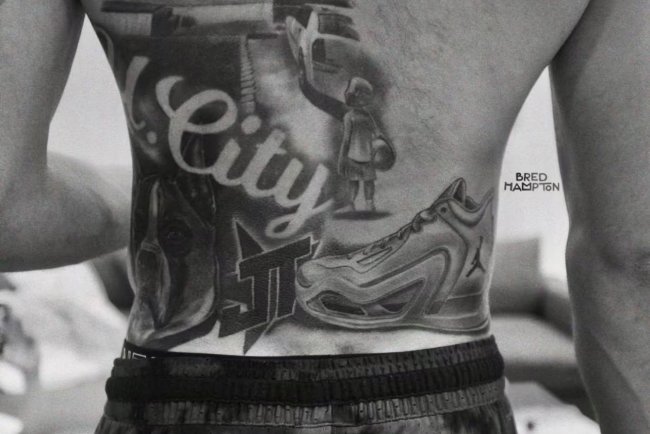 Jayson Tatum gets crazy tattoo of his signature Jordan sneaker