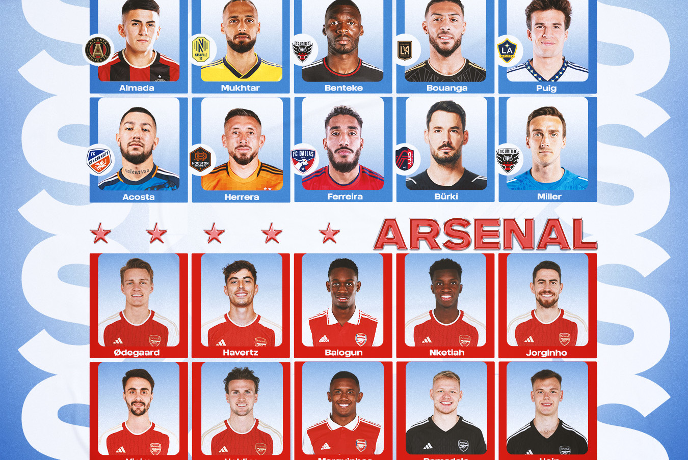 Arsenal earns rout in 2023 MLS All-Star Game at Audi Field