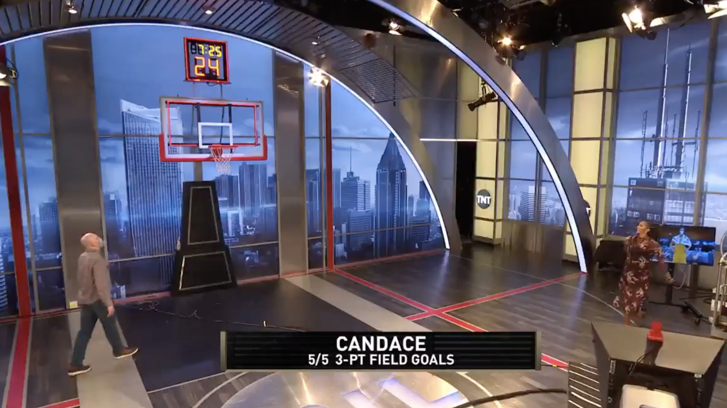 Candace Parker Knocking Down 3s in the Studio