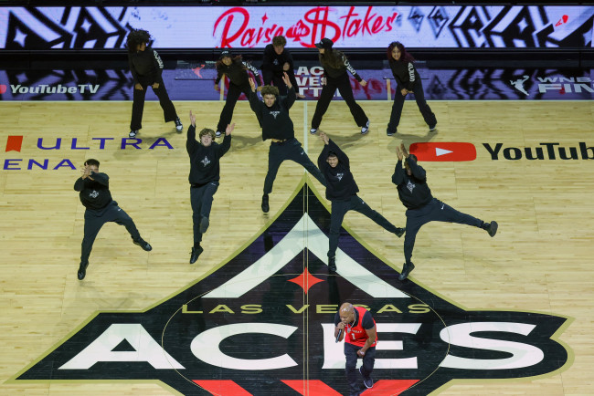 Las Vegas Aces Men's Nike WNBA Parade T-Shirt.