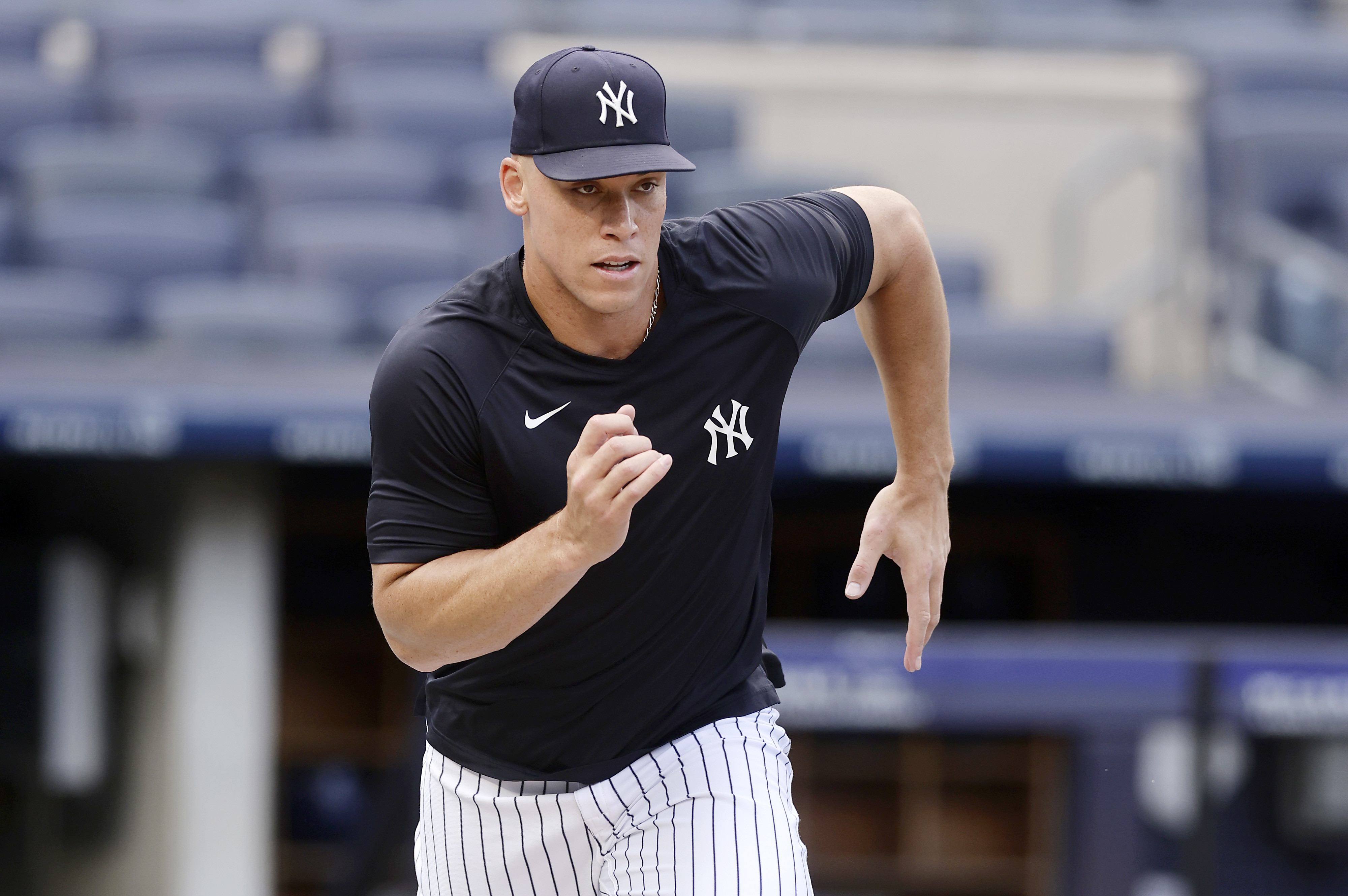 The Nike Air Jordan cleats of Aaron Judge of the New York Yankees are  News Photo - Getty Images