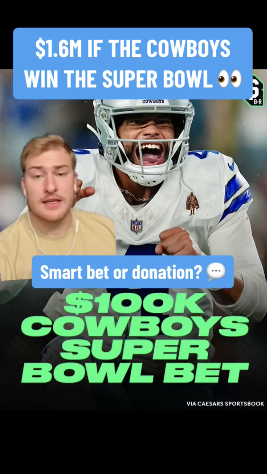 $1.6M Riding on Cowboys SB Win ⭐  Highlights and Live Video from Bleacher  Report