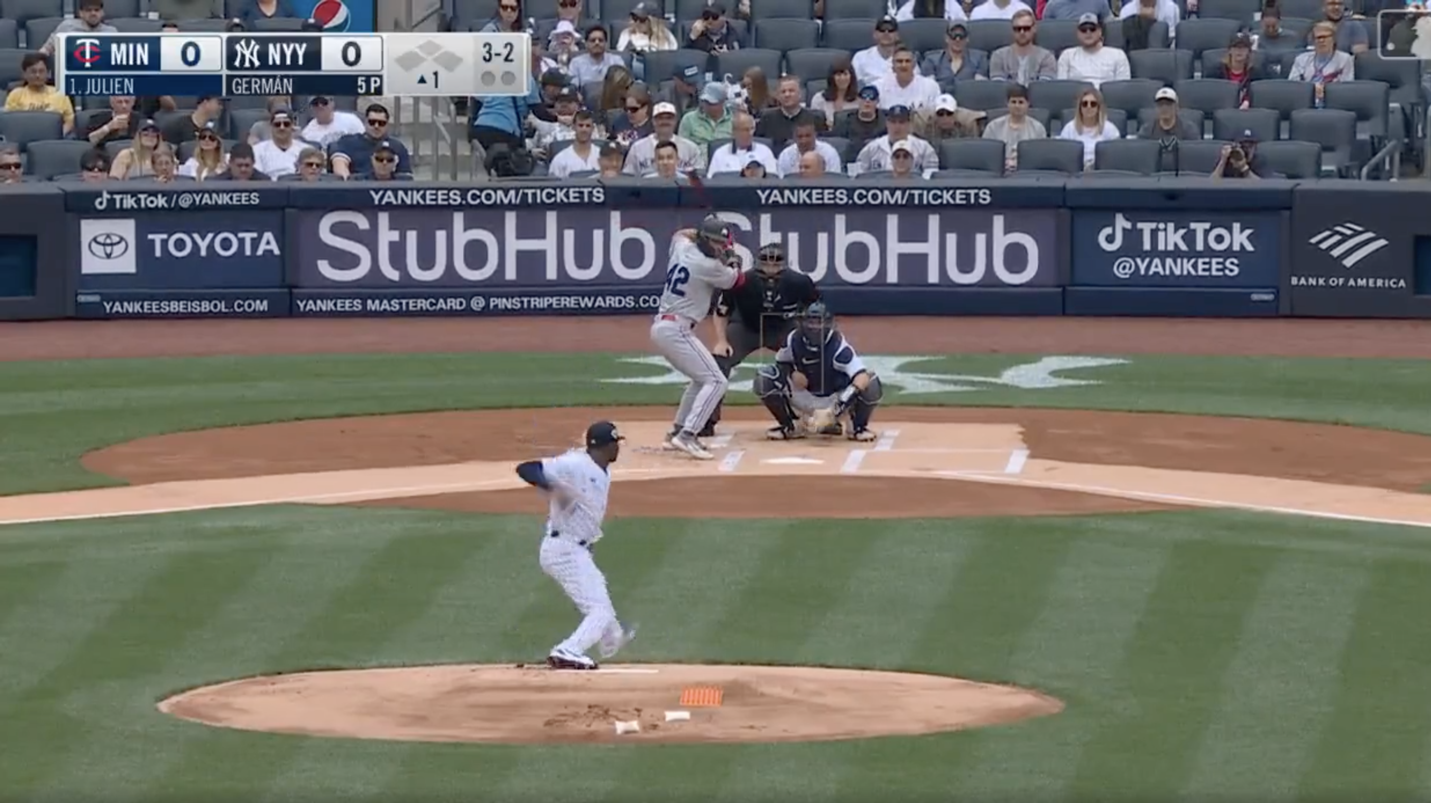 Yankees' Giancarlo Stanton hit a double and it bamboozled Michael Kay